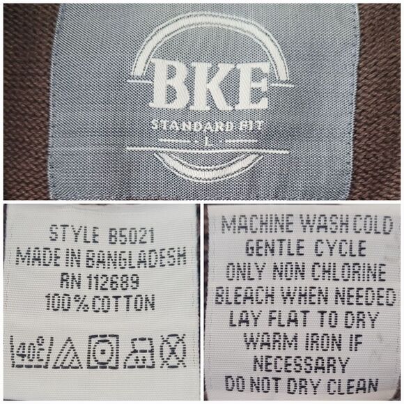 BKE Buckle Brown 1/4 Zip Quarter Zip‎ Standard Fit Sweater Size Large - Picture 5 of 7